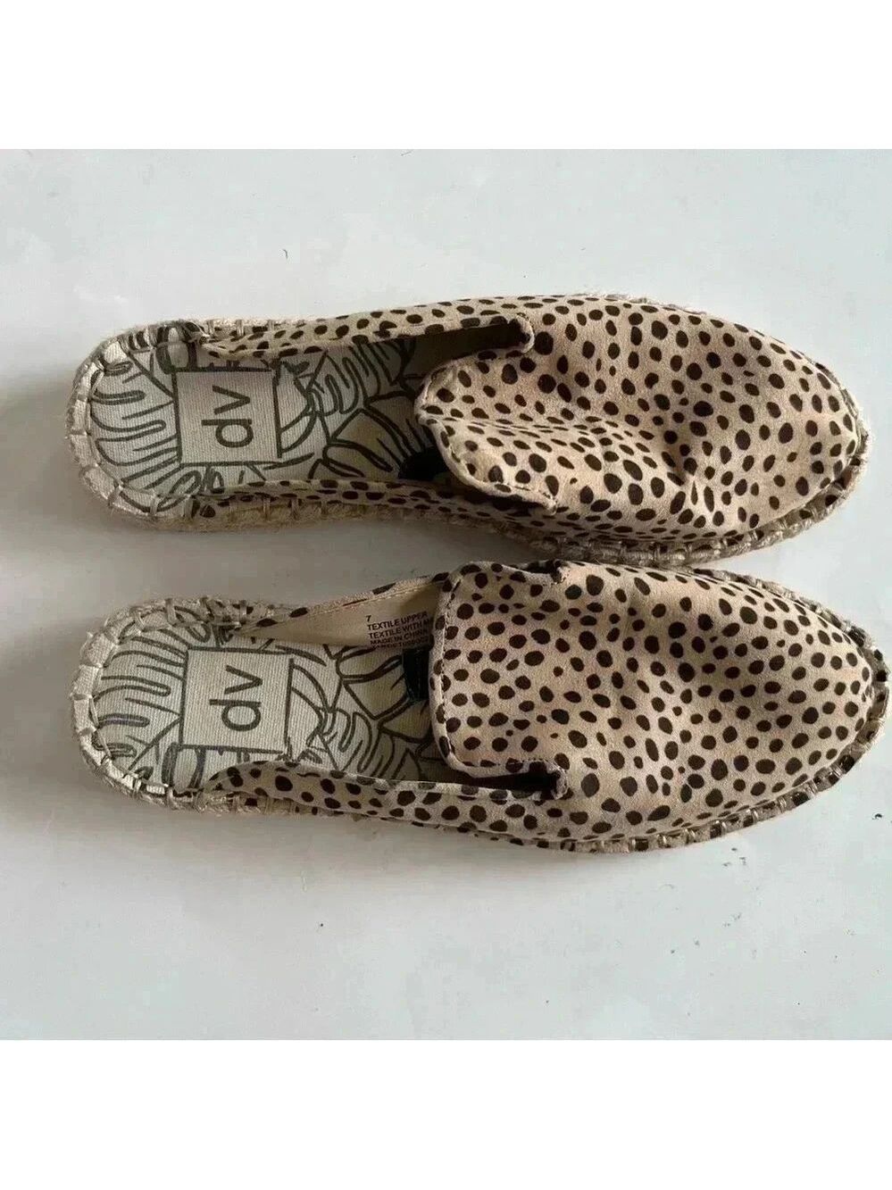 DV Dolce Vita Elaine Leopard Espadrille Slip on Mule size 7 - Picture 9 of 10